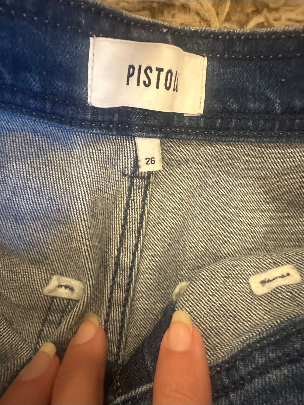 pistola Wide-Leg High-Rise Crop Jeans in Blue - Picture 6 of 8